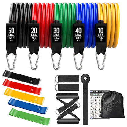 300LBS Fitness Resistance Bands Set Training Yoga Booty Bands Sports Workout Equipment for Home Gym Men Weights Bodybuilding