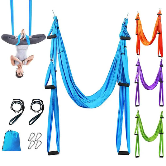 Anti-Gravity yoga hammock fabric Yoga Flying Swing Aerial Traction Device Yoga hammock set Equipment for Pilates body shaping