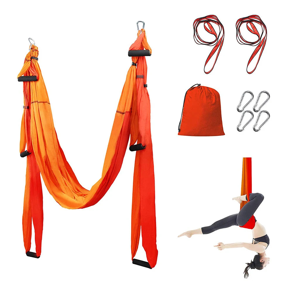 Anti-Gravity yoga hammock fabric Yoga Flying Swing Aerial Traction Device Yoga hammock set Equipment for Pilates body shaping