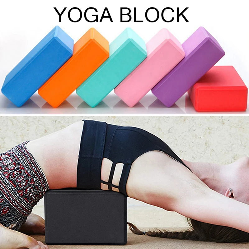 EVA Pilates Yoga Blocks Cubes Bricks Bolster Pillow Cushion Sport Yoga Supplies Workout Home Exercise Bodybuilding Equipment