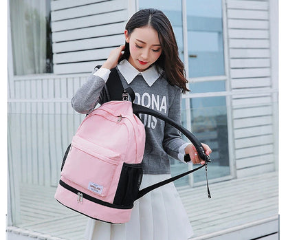 Women Gym Backpack Flower Fitness Bag Sac De Sport Bags Dry And Wet Independent Shoes Bags Female Bolsa Deporte Gymtas XA906WA