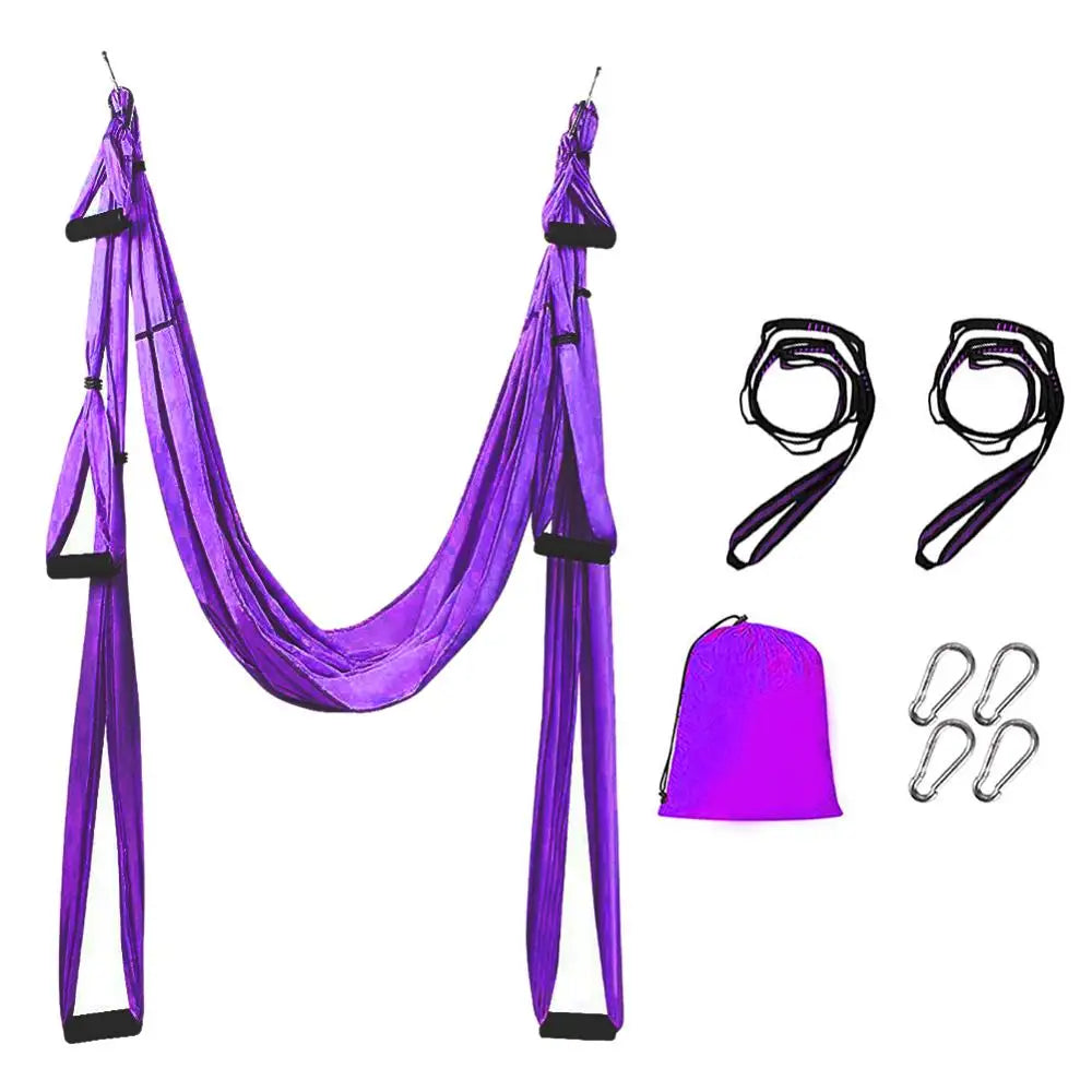 Anti-Gravity yoga hammock fabric Yoga Flying Swing Aerial Traction Device Yoga hammock set Equipment for Pilates body shaping