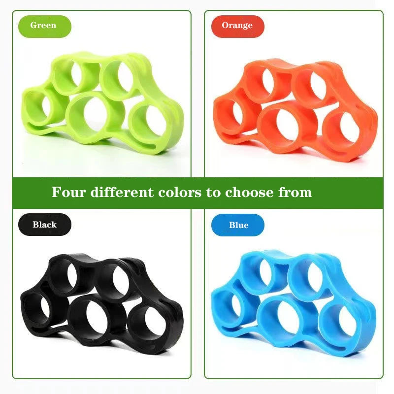 1PCS Silicone Finger Gripper Strengthener Trainer Elastic Hand Grip Strengthener Guitar Finger Exerciser Patient Hand Trainer