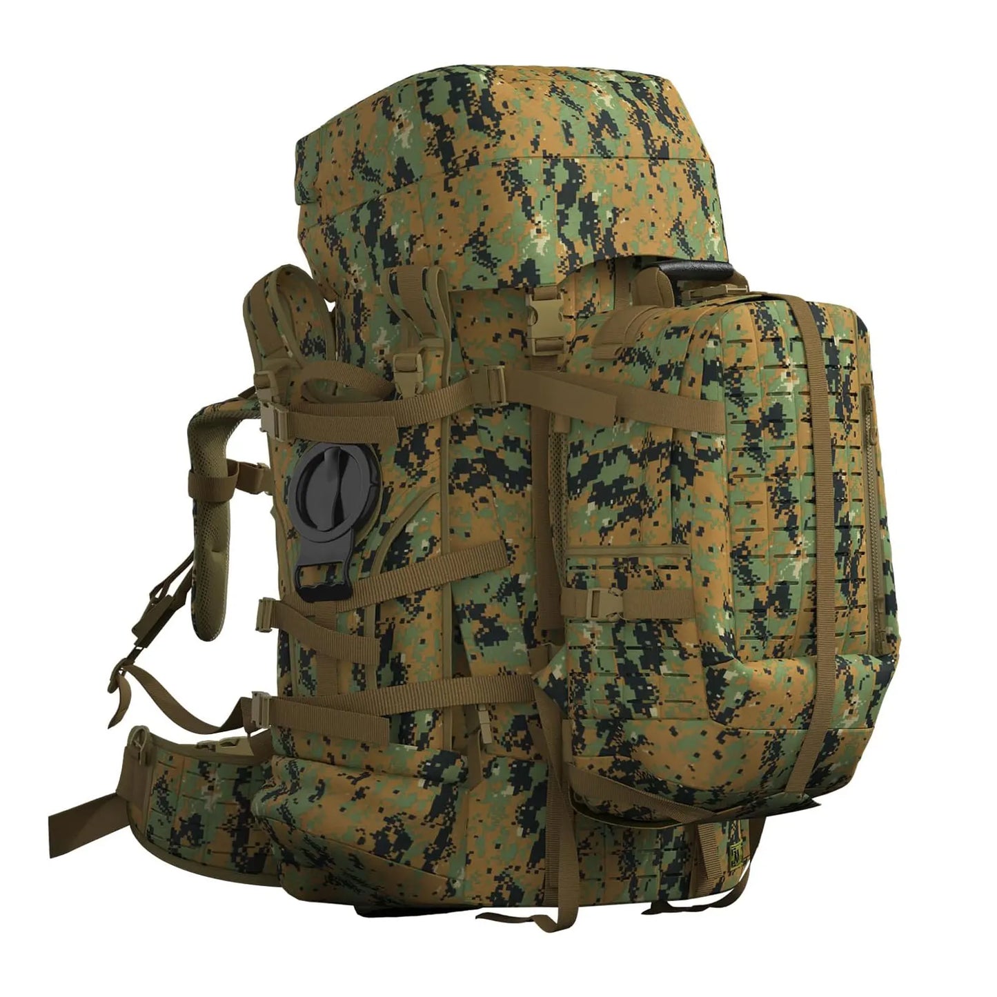 MT Military ILBE Army Large Rucksack with Detacheable Tactical Assault Backpack and Hydration Pack Metal Frame Multicam Olive