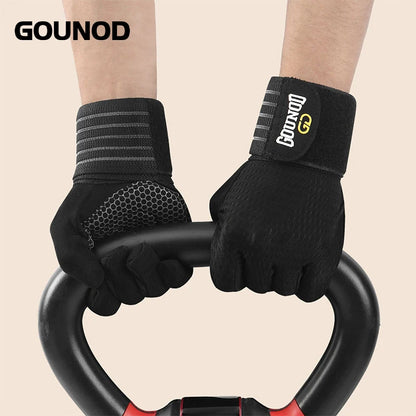 The New Full-finger Fitness Glove Sports Breathable Wristbands Wear-resistant Barbell Equipment Weightlifting Iron Sports Gloves