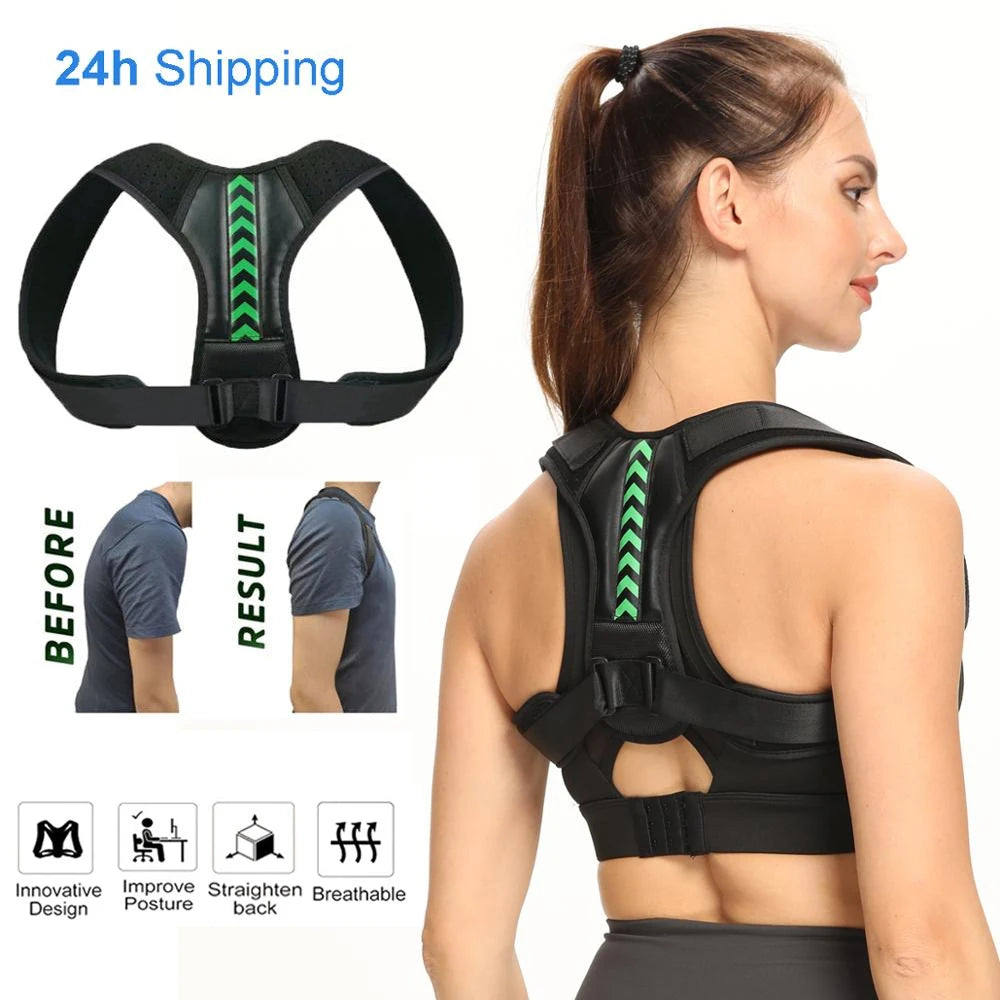 1PCS Adjustable Back Posture Corrector Belt Clavicle Spine Men Women Home Office Upper Back Waist Shoulder Posture Correction