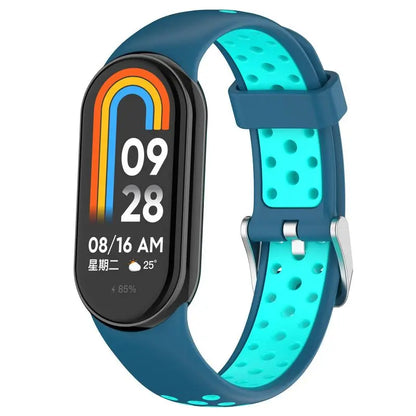 Two Color Strap For Xiaomi Mi Band 9 8 Breathable Sport Smart Watch Wrist Bracelet Band9 Band8 NFC WristBand Accessories