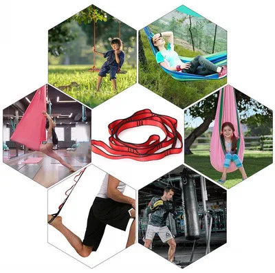 Hanging Rope Climbing Rope Chrysanthemum Yoga Stretch Belt Extender Strap Rope for Aerial Yoga Hammock Swing Flying Anti-Gravity