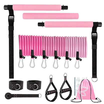 Workout Bar Fitness Resistance Bands Set Pilates Yoga Pull Rope Exercise Training Gym Expander Equipment for Home Bodybuilding