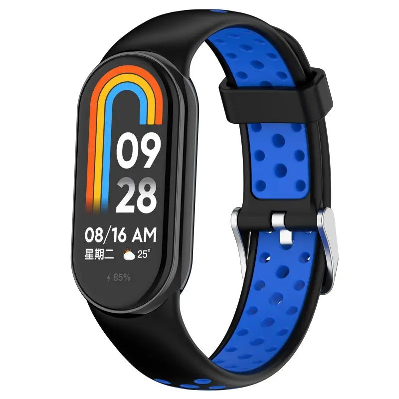 Two Color Strap For Xiaomi Mi Band 9 8 Breathable Sport Smart Watch Wrist Bracelet Band9 Band8 NFC WristBand Accessories