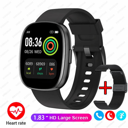 New For Huawei Xiaomi Smart Watch Men Women 1.83-Inch HD AMOLED Full Touch Screen Sport Waterproof Bluetooth Call SmartWatch