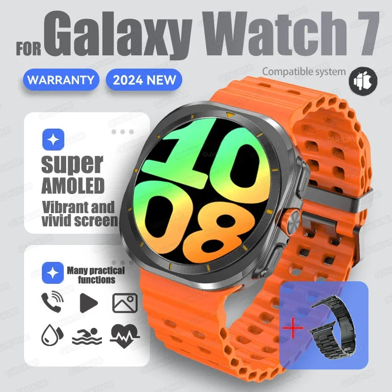 For Samsung New Sapphire Screen Galaxy Watch 7 Ultra Smart Watch Men's 32GB Memory NFC Bluetooth Call IP68 Waterproof Smartwatch