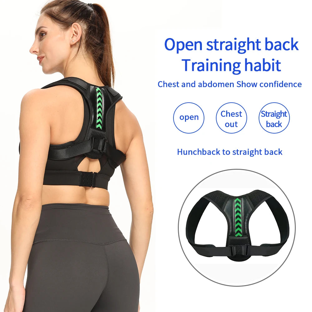 1PCS Adjustable Back Posture Corrector Belt Clavicle Spine Men Women Home Office Upper Back Waist Shoulder Posture Correction