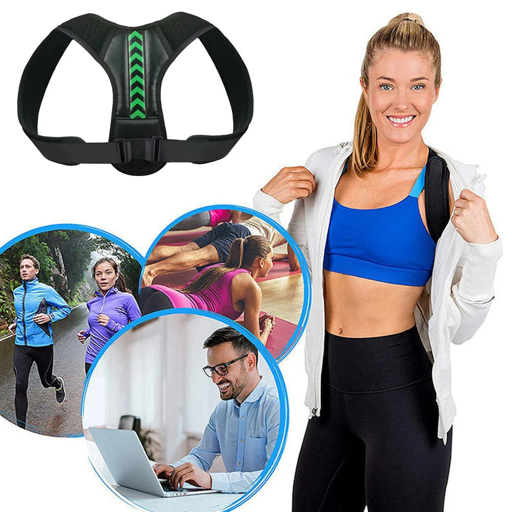 1PCS Adjustable Back Posture Corrector Belt Clavicle Spine Men Women Home Office Upper Back Waist Shoulder Posture Correction