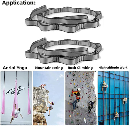 Hanging Rope Climbing Rope Chrysanthemum Yoga Stretch Belt Extender Strap Rope for Aerial Yoga Hammock Swing Flying Anti-Gravity