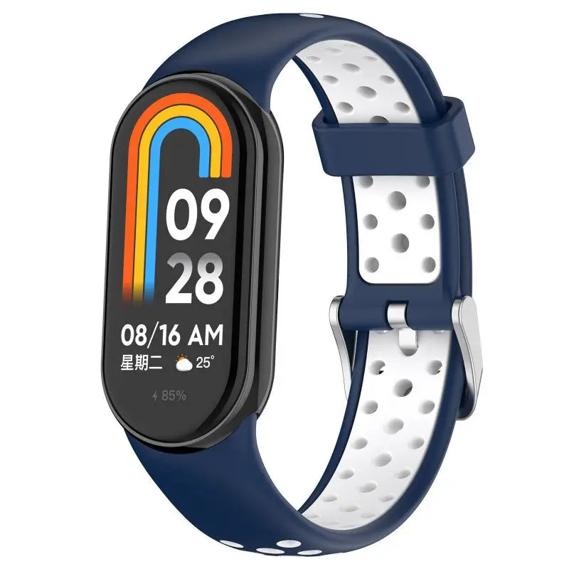 Two Color Strap For Xiaomi Mi Band 9 8 Breathable Sport Smart Watch Wrist Bracelet Band9 Band8 NFC WristBand Accessories