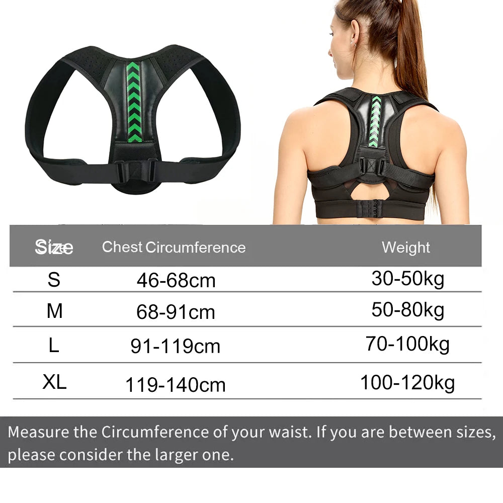 1PCS Adjustable Back Posture Corrector Belt Clavicle Spine Men Women Home Office Upper Back Waist Shoulder Posture Correction