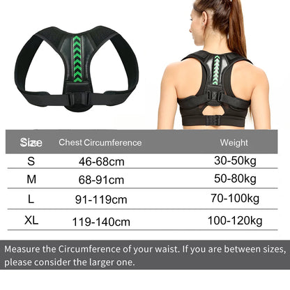 1PCS Adjustable Back Posture Corrector Belt Clavicle Spine Men Women Home Office Upper Back Waist Shoulder Posture Correction