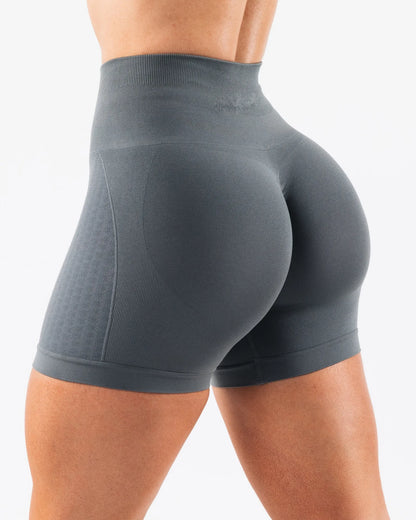 NCLAGEN Women's Seamless Gym Yoga Shorts Jacquard Fitness Leggings Workout Squat Proof High Waist Sports Tights Butt Scrunch