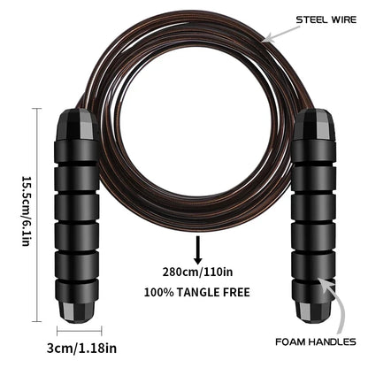 Rapid Speed Jump Rope, Steel Wire Skipping Rope, Adjustable Jumping Rope, Fitness, Workout, Training, Home Sport Equipment