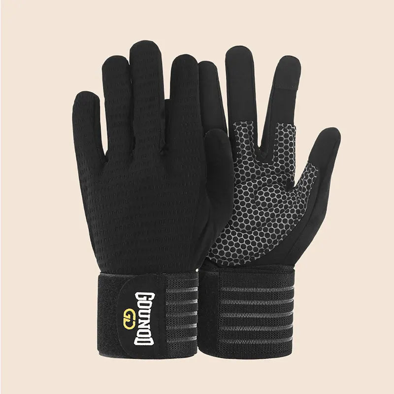 The New Full-finger Fitness Glove Sports Breathable Wristbands Wear-resistant Barbell Equipment Weightlifting Iron Sports Gloves