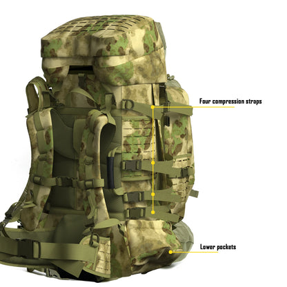 MT Military ILBE Army Large Rucksack with Detacheable Tactical Assault Backpack and Hydration Pack Metal Frame Multicam Olive