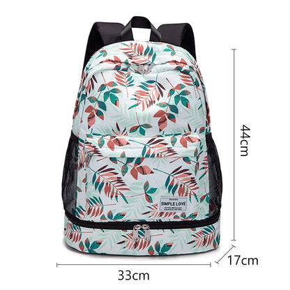 Women Gym Backpack Flower Fitness Bag Sac De Sport Bags Dry And Wet Independent Shoes Bags Female Bolsa Deporte Gymtas XA906WA